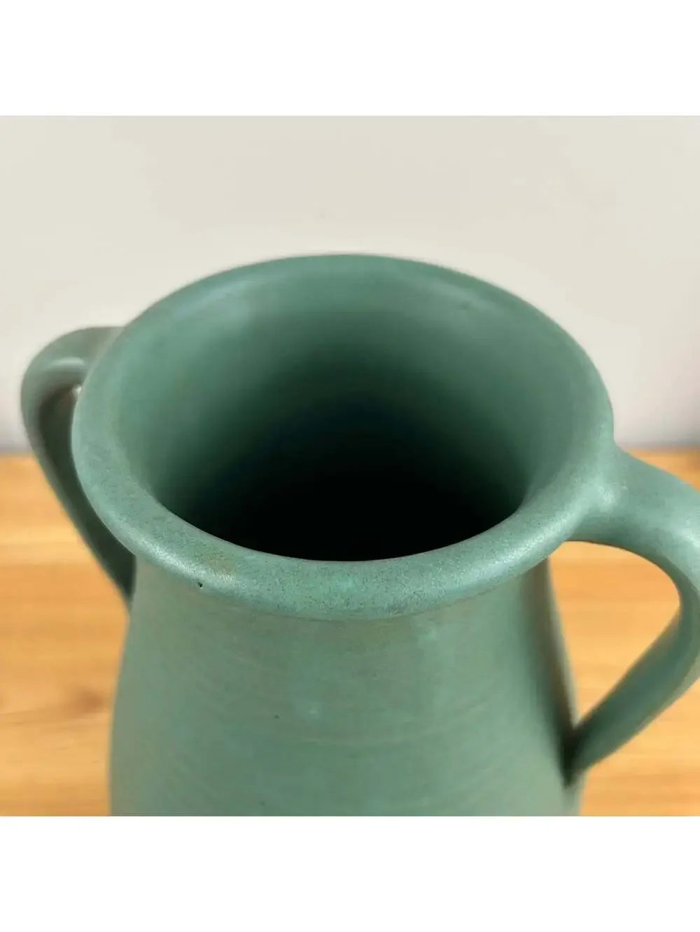 Zanesville Pottery 1920s Arts & Crafts Matte Green Ribbed #521 Vase 12